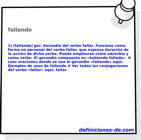 fallando en español|fallando meaning in english.